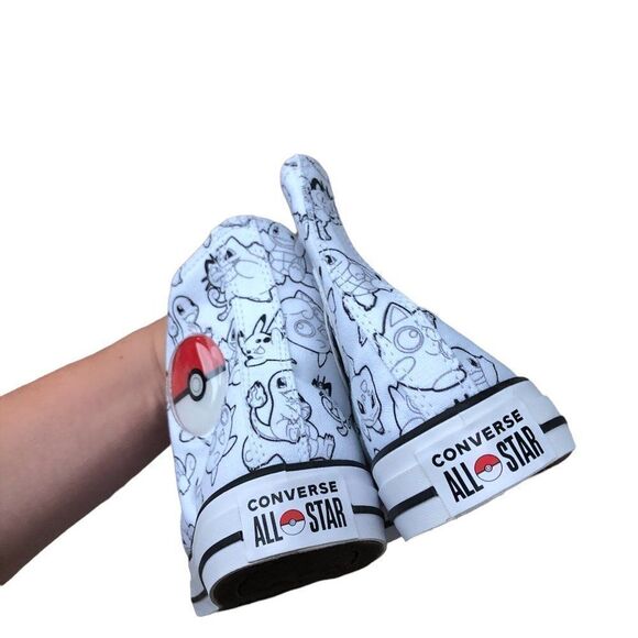 BRAND New Limited Edition Pokémon X Converse Poke Ball All Star High Size 8 - Picture 2 of 10